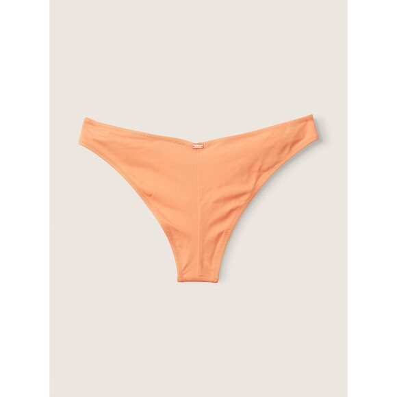 NWT PINK Victoria's Secret XL Coral Cream Bikini Push-up Top V Front Itsy Bottom - Picture 8 of 16